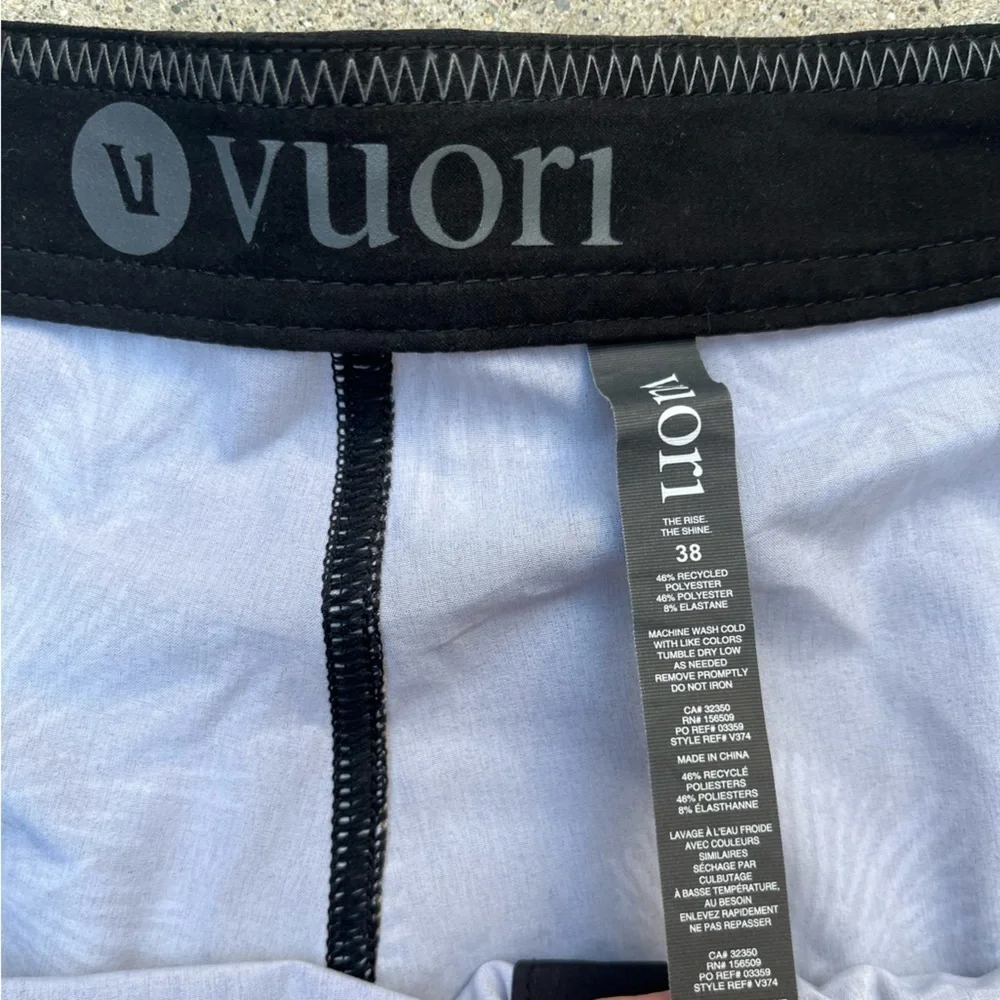Men's Vuori Shorts Multicolor Floral 38 Pocket Active Logo Beach‎ Gym Surf Swim